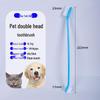 Double-Head Pet Toothbrush for Dogs and Cats - Long Handle for Oral Cleaning