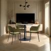 Set Of 2 Lima Velvet Chairs With Armrests, Green
