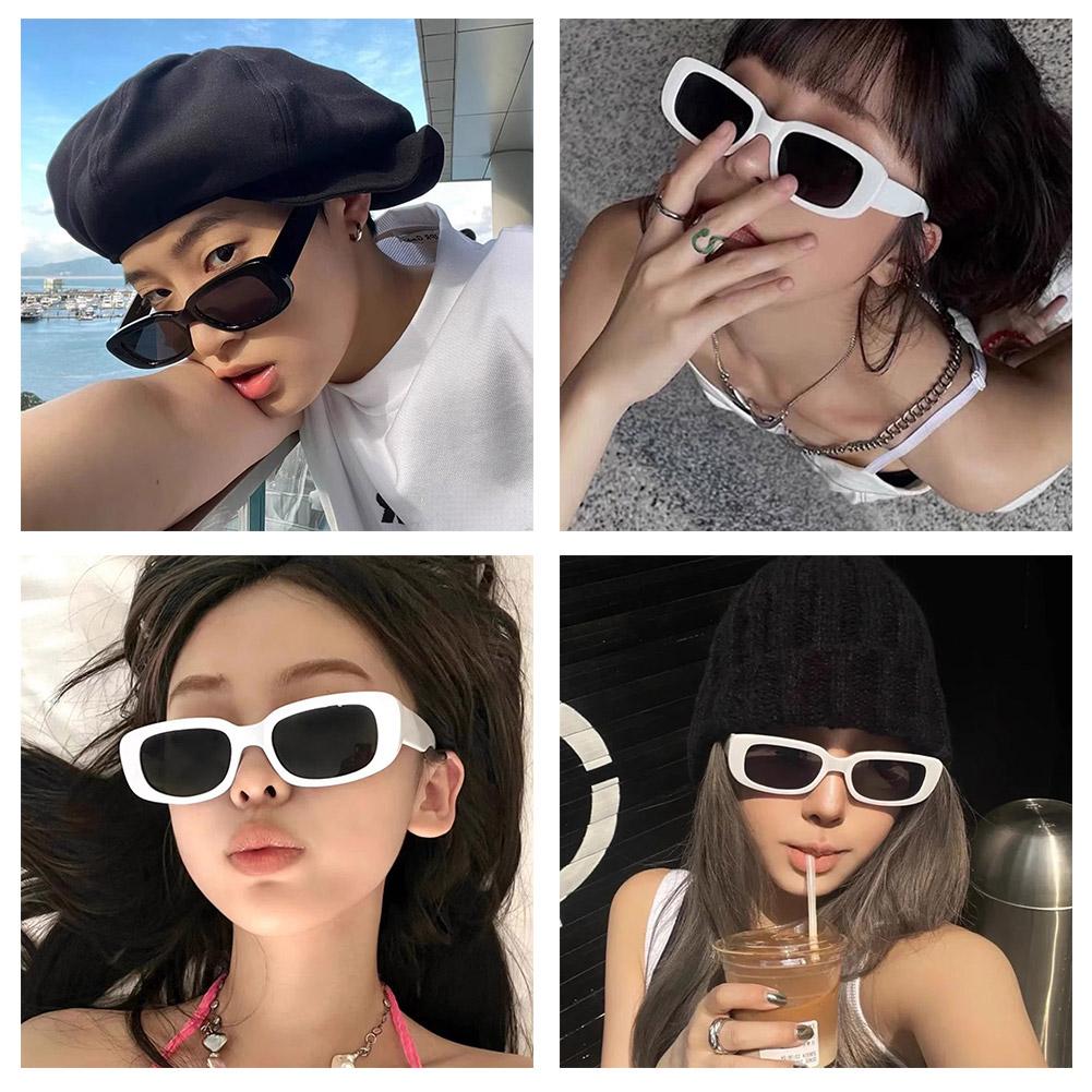 Vintage Schwarz Quadrat Sonnenbrille Frau Luxus Marke Kleine Rechteck Sonnenbrille Weibliche Gradienten Klar Spiegel Oculos De Sol