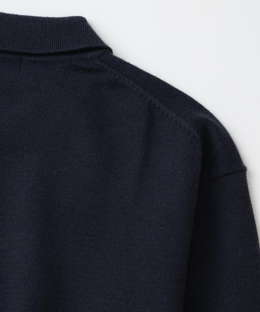 XOX Essential Collared Neck Crop Knit [Navy]