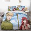 Anime Style Duvet Cover 2/3-Piece Set, Adventure Fantasy Theme Bedding Set, 1 Duvet Cover + 1/2 Pillow Cases For Double Beds