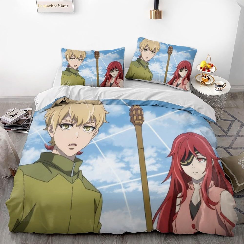 

Anime Style Duvet Cover 2/3-Piece Set, Adventure Fantasy Theme Bedding Set, 1 Duvet Cover + 1/2 Pillow Cases For Double Beds 135*200cm
