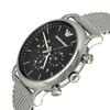 Emporio Armani Men's Chronograph Watch, Black Dial, Silver, AR1808Box
