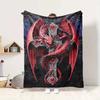 Drachenkunst Flanelldecke Überwurfdecke Weich Warm Sofa Bett Camping Heimdekoration Einzigartiges Weihnachtsgeschenk Cs9221
