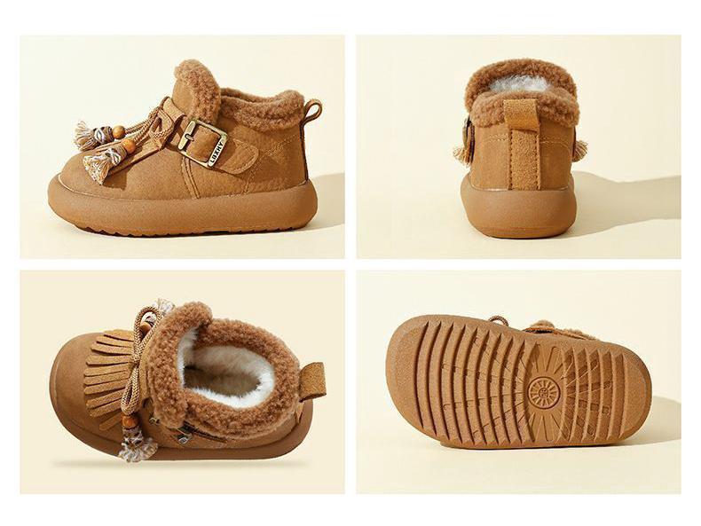 2025 Winter Children's Velvet-Lined Cotton Boots for Girls and Boys