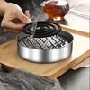 Stainless Steel Mosquito Coil Holder-Fireproof & Heat Resistant Tray for Safe Indoor/Outdoor Use,Home Office Apartment Essential