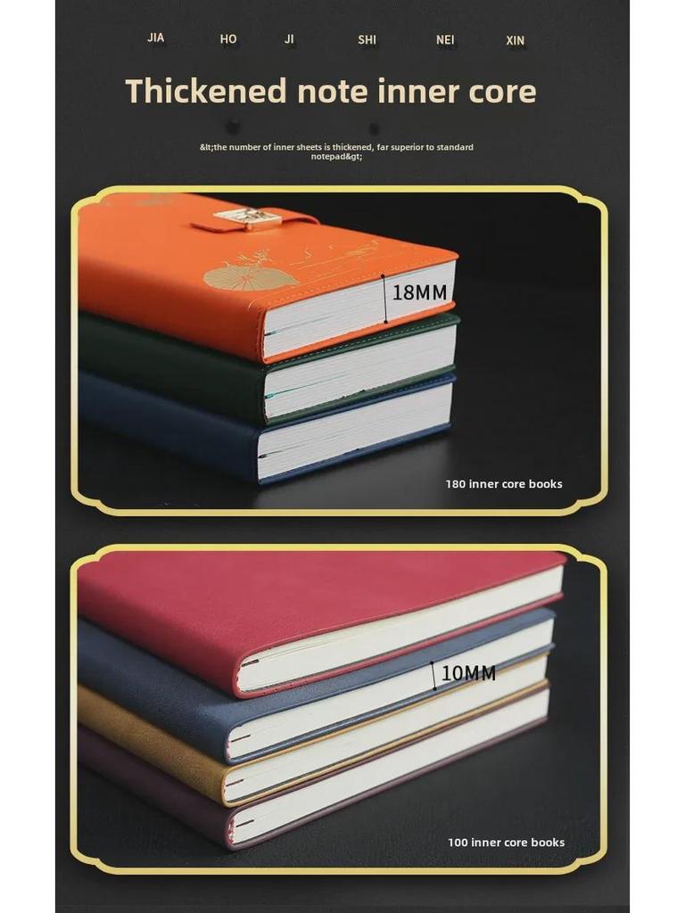 A5 Trendy Thickened Notebook & Inspirational Student Diary Gift Set