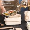 Portable 304 Stainless Steel Double-Layer Sealed Lunch Box