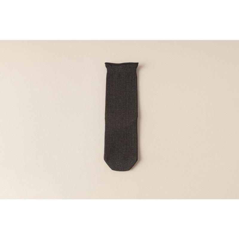 Female Spring and Autumn Trend Retro Rolling Edge in The Tube Cotton Socks