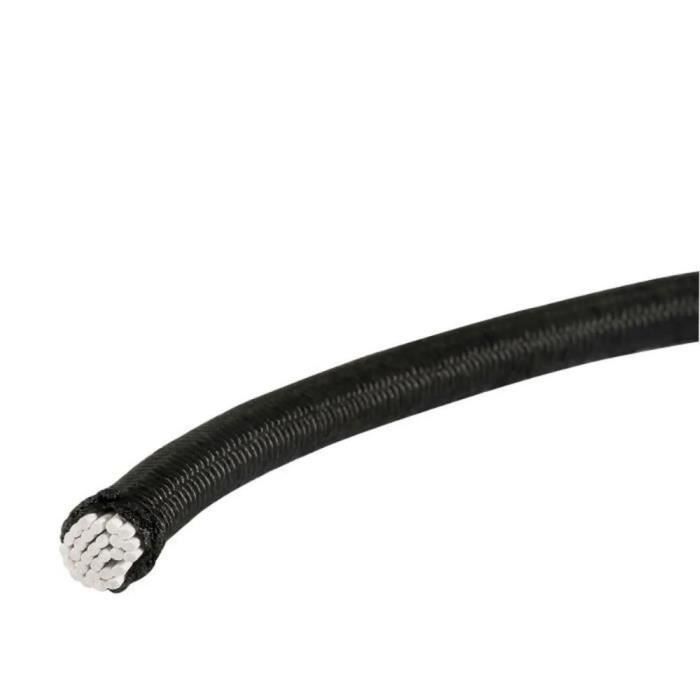 Černý elastický napínák v roli - Ø 4 mm - 20M - SHOP-STORY - Roztažitelný na 110%