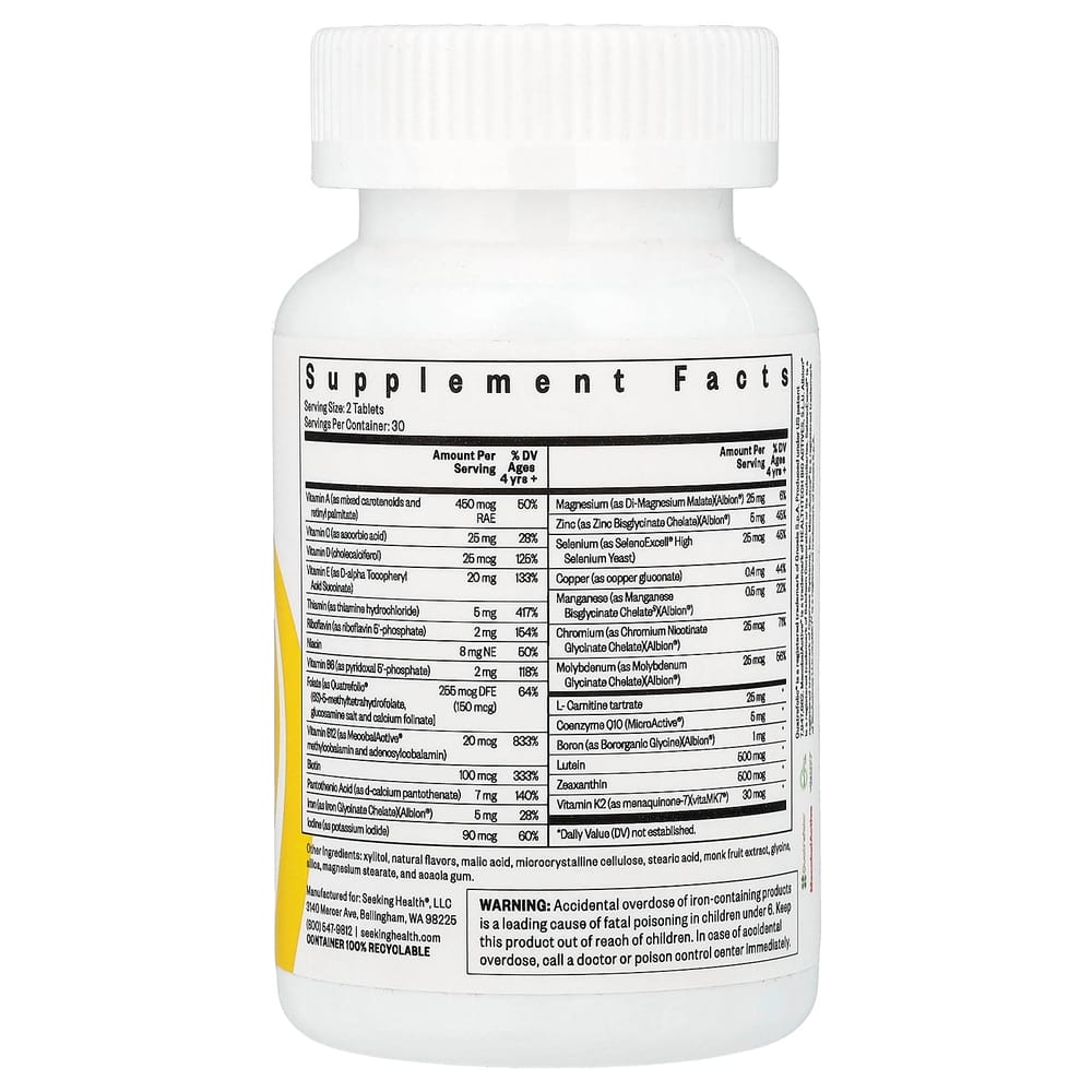 Seeking Health Children's Chewable Multivitamin, 60 Tablets