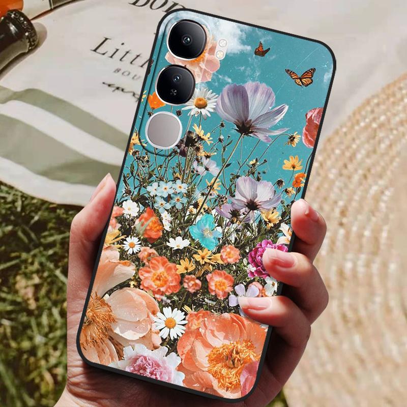For Vivo V40 Lite 4G 5G V40Lite (IDN) V40E V 40 SE Case Luxury Painted Phone Silicon Back Cover For Vivo Y200 Y300 Cases Shell