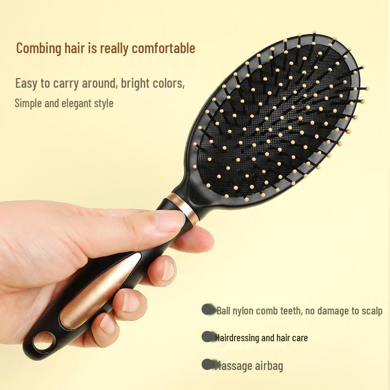 Unisex Professional Rib Air Curling & Massage Roller Comb for Long Hair