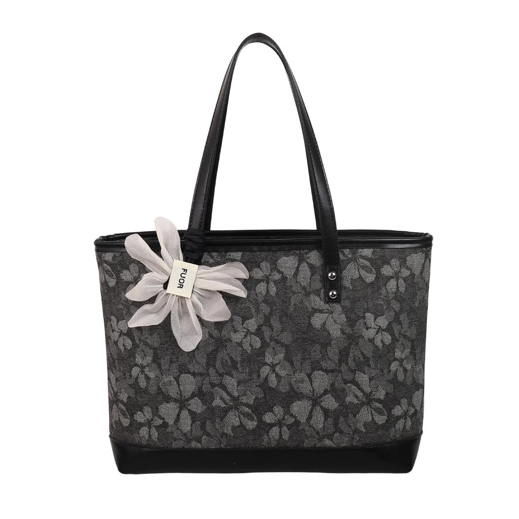 Casual Large-capacity Commuter Bag Women's New Embroidered Shoulder Bag Fashionable Portable Tote Bag