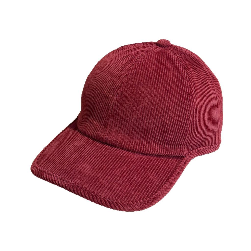 Autumn and Winter Fashionable and Versatile Thickened Corduroy Edged Adjustable Baseball Cap for Women Korean Version Solid Color Peaked Hat Trendy