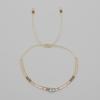 Trendy Deep Blue & Gold Rice Bead Pearl Hand Bracelet: Niche Design Women's Fashion Accessory