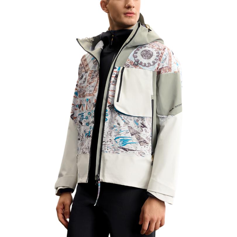 FILA X Dunhuang Museum Explore Series Fashion Comfortable Loose Versatile Jacket Men Jacket Snow-White A11M517719F-TW