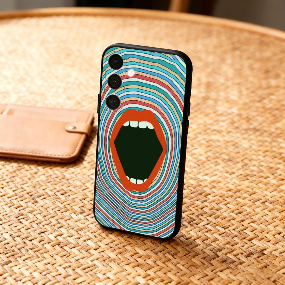 

Ah, please open your mouth Phone Case For Samsung A73,A21s,A22,A31,A32,A52,A53,A71,A80,Soft Black Shell Samsung a42 5g
