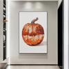 Large Orange Disco Pumpkin Prints and Posters, Retro Halloween Wall Arts, Fall Canvas Decoration, Wall Decor, No Frame