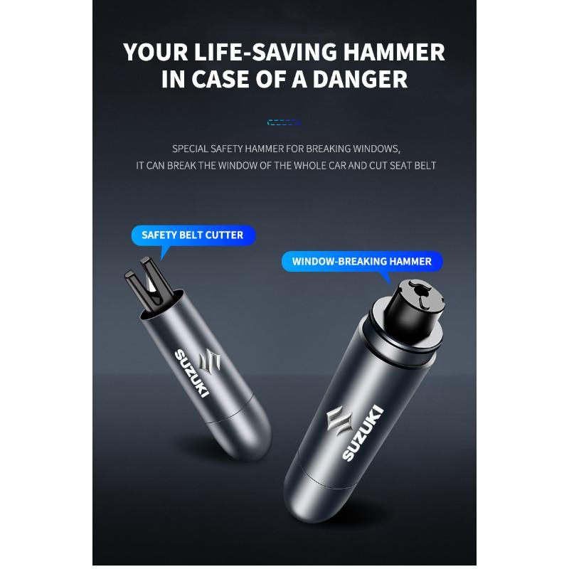 Car Safety Hammer Emergency Window Breaker Seat Belt Cutting Machine for Suzuki Grand Vitara Jimny Swift Alto GSR GSR750 GSR600 DRZ GSXF SV 650