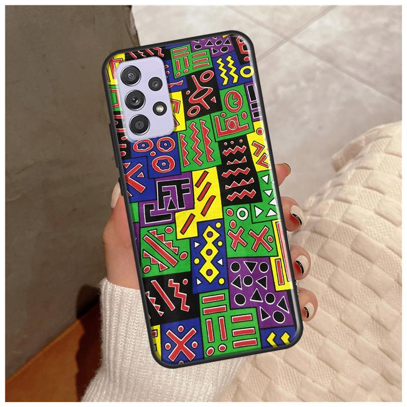 African Style Fabric Print Case For Samsung Galaxy A14 A34 A54 A12 A22 A32 A42 A52 A13 A23 A33 A53 A50 A51 A71 Cover