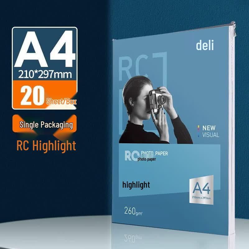 Deli A4 High-Gloss RC Professional Photo Paper