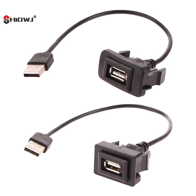 USB Extension Cable Flush Mount Panel Socket for Levin Toyota Vigo RAV4 Vios