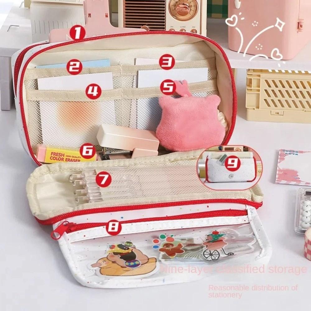 Animal Bear Dog Korean Pencil Bag Cosmetics Storage Makeup Bag  School Office