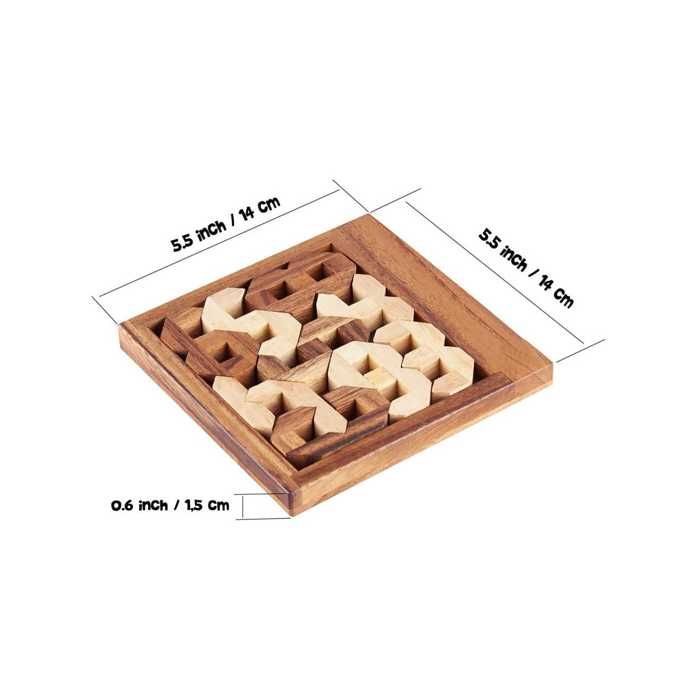 Casse-tête - digigrams - numeros - bois précieux - difficulté 4/6 - 10 pièces - 1 joueur ou plus