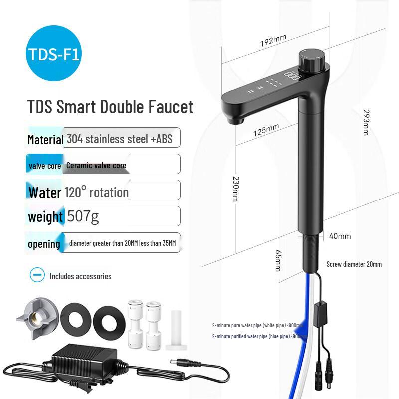 

TLXT TDS Smart Dual Faucet Water Purifier Tap