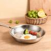 Stainless Steel Nonstick Frying Pan With Glass Lid For Even Heating And Ergonomic Grip Kitchen Cookware