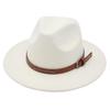 Elegant Wide-Brim Felt Fedora Hat