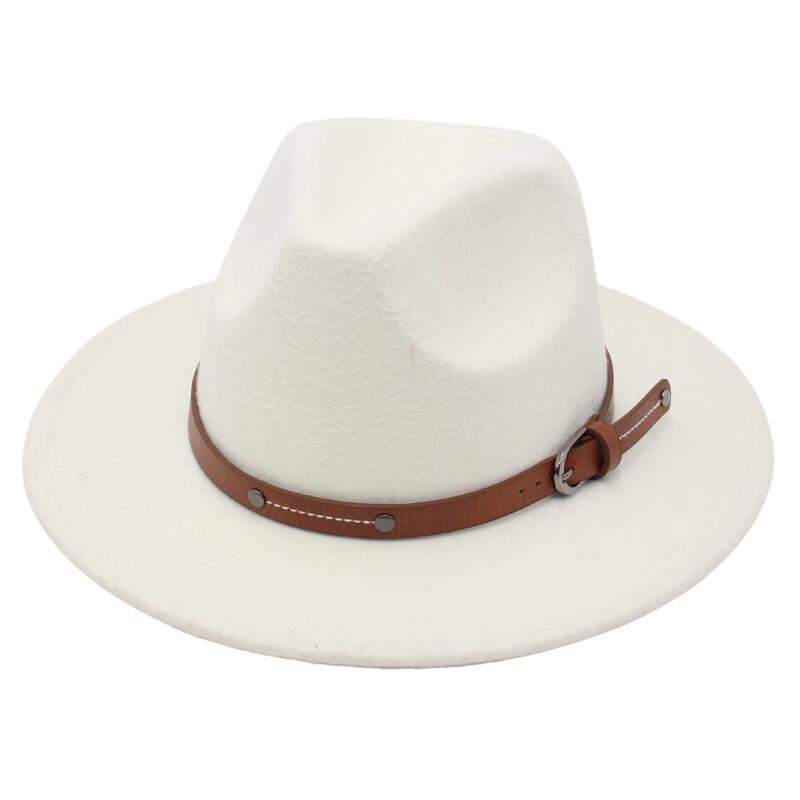 Elegant Wide-Brim Felt Fedora Hat