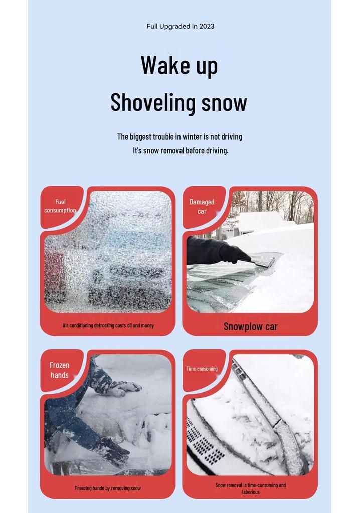 Magnetic Snow Shield & Sun Shade Car Cover for Three Windows