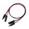 1Pair Solar Panel Extension Cable Copper Wire 6/4/2.5mm² 10/12/14AWG Black and Red with Connector Solar PV Cable