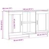 Sideboard Reclaimed Wood Look 120x30.5x70 cm Engineered Wood