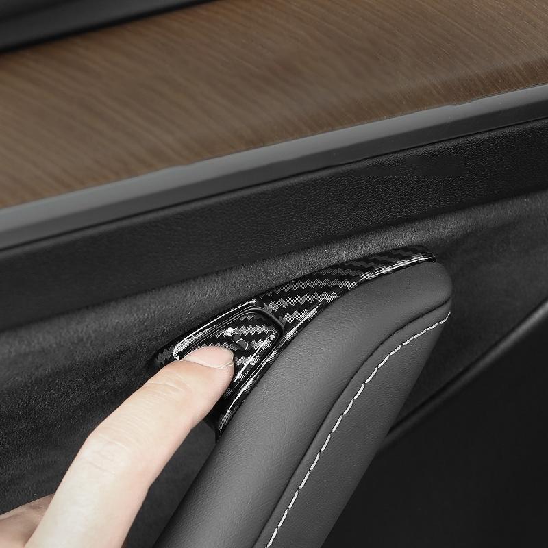 For Tesla Model 3 2021-2023 / Model Y 2021–2024 Car Door Armrest Window Glass Lift Panel Switch Button Trim Cover Accessories