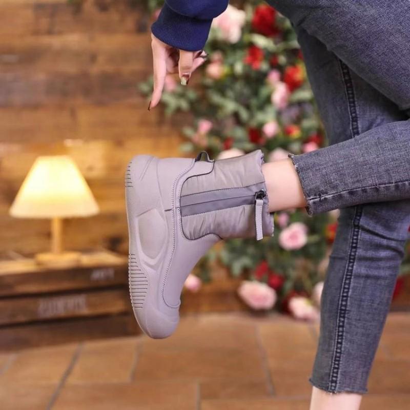 Fur Integrated Snow Boots, New Winter Velvet Thickened Soles, Large Sub-zero Cotton Shoes