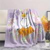 Moomin2 Flannel Blanket, High quality Comfortable for All Seasons, Home Decor, Warmth and Comfort