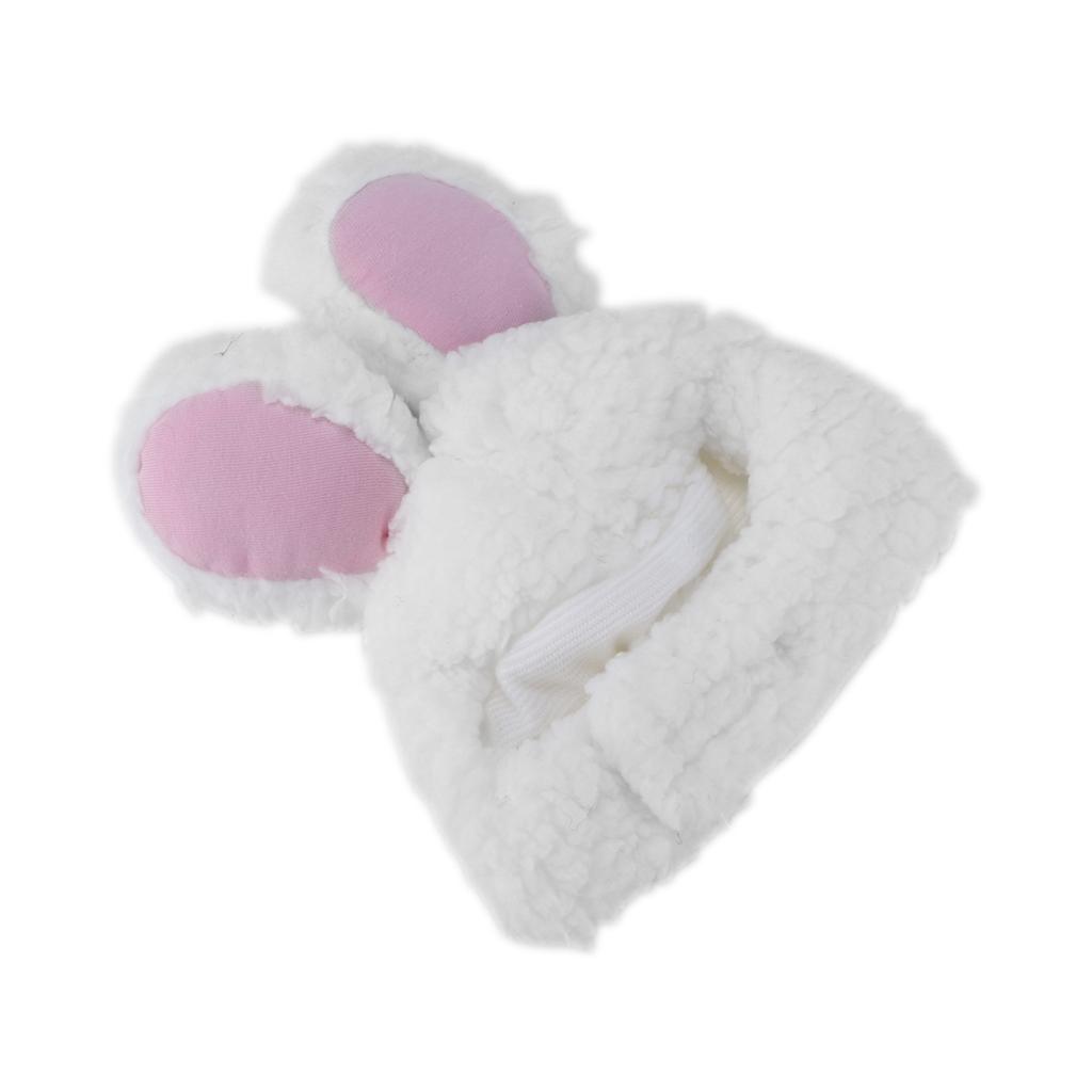 Rabbit Hat with Ears for Cat Plush Cute Costume Bunny Headwear for Small Animals Halloween