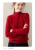 Women's Twist Pattern Cashmere Sweater - Half-High Collar, Knitted Pullover for Autumn/Winter, Loose Fit, Solid Color, Versatile Base Layer.