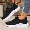 Shoes Women's Summer New Comfortable Women's Sports Shoes Mesh Breathable Lace-up Soft Sole Casual Fashion Women's Single Shoes