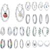 Orstarry 925 Silver Beetle Daisy Insect Flower Earrings Silver Hoop Earrings For Women Jewelry Original Party Gifts