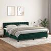 Exclusive House - Slatted Bed Base and Mattress Dark Green 160x200cm Velvet
