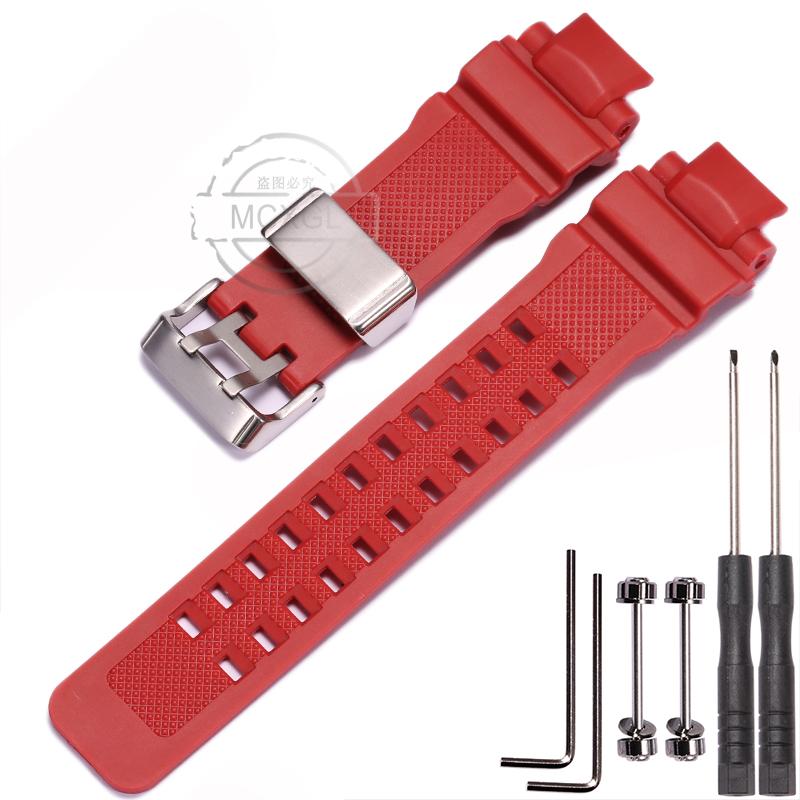 Rubber Watch Strap For Casio G-Shock GA-1000 GW-4000 GA1100 G1400 Watchband Men's Sport Waterproof Silicone Bracelet