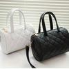 Women's Retro Cylinder Handbag Large Capacity Tote & Crossbody with Detachable Strap, Zipper Closure Suitable for, Travel, Everyday