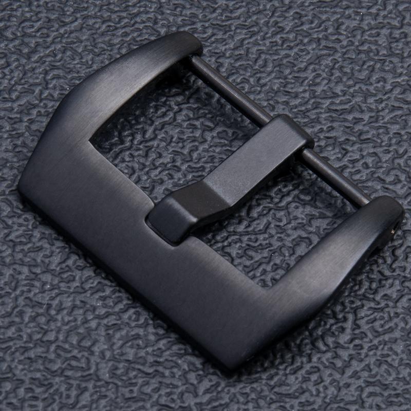 Stainless Steel Pin Tang Buckle Rubber Leather Watchband 18mm 20mm 22mm 24mm 26mm For Panerai Wristband Screw Clasp Accessories