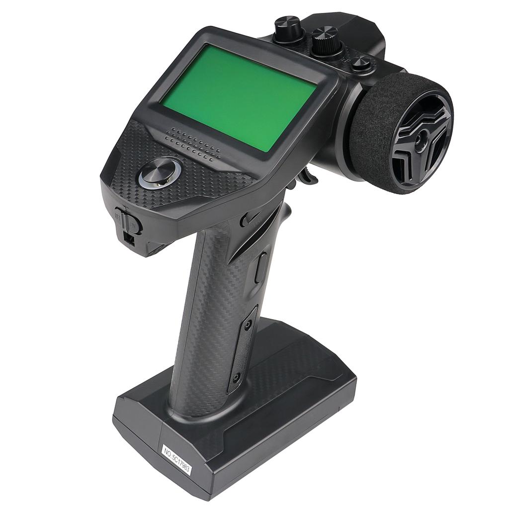 10CH Transmitter and 11CH Receiver Kit, 2.4GHz Remote Controller with LCD Display for RC Cars, Boats