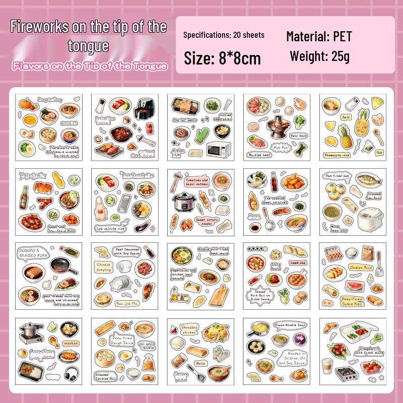 Language and Leisure: Cute Cat Pattern Decorative Sticker Book for Pets