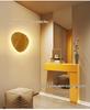 Nordic Japanese Solid Wood LED Wall Lamp for Bedroom, Living Room, or Hallway.